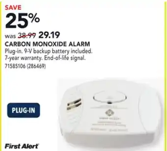 RONA Carbon monoxide alarm offer