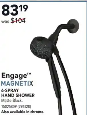 Réno Dépôt Moen engage magnetix 6-spray hand shower offer