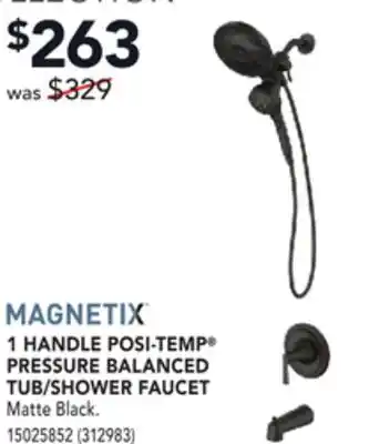 RONA Moen 1 handle posi-temp pressure balanced tub/shower faucet offer