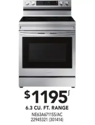 RONA Samsung 6.3 cu. ft. range offer