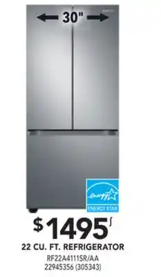 Réno Dépôt Samsung 22 cu. ft. refrigerator offer