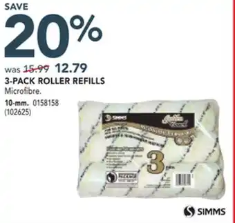 Réno Dépôt Simms 3-pack roller refills offer