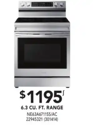 Réno Dépôt Samsung 6.3 cu. ft. range offer