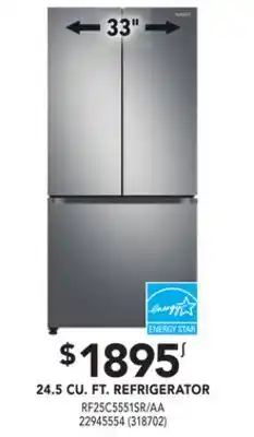 Réno Dépôt Samsung 24.5 cu. ft. refrigerator offer