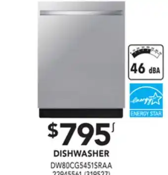 Réno Dépôt Samsung dishwasher offer