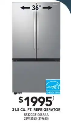 Réno Dépôt Samsung 31.5 cu. ft. refrigerator offer