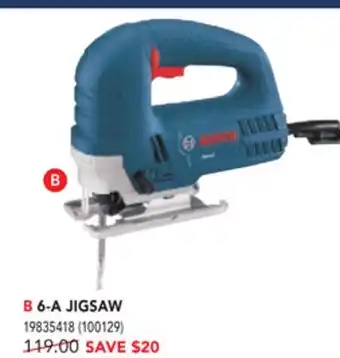 Bosch top-handle corded jigsaw with carrying case 6-amp motor 3100 spm 4 orbital setting and variable speed