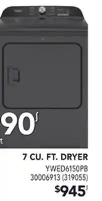 Réno Dépôt Whirlpool 7 cu. ft. dryer offer
