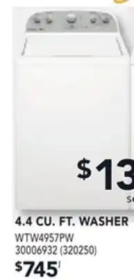 Réno Dépôt Whirlpool 4.4 cu. ft. washer offer