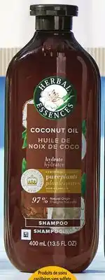 Walmart Herbal essences coconut oil hydrating shampoo with certified camélilia oil and aloe vera or hemp oil frizz control shampoo offer