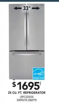 Réno Dépôt Lg 25 cu. ft. refrigerator 33 offer