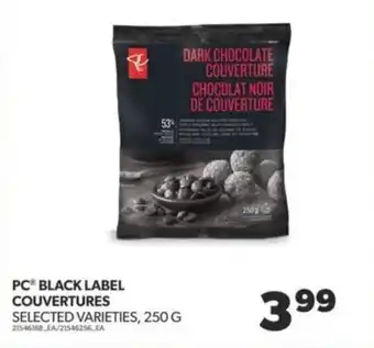 Real Canadian Superstore PC BLACK LABEL COUVERTURES SELECTED VARIETIES, 250G offer