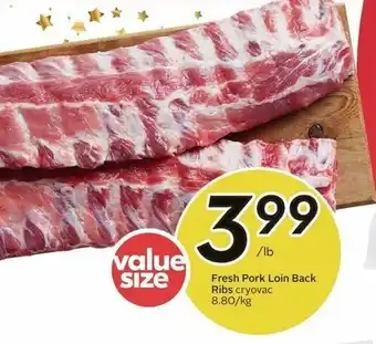 Sobeys Fresh Pork Loin Back Ribs offer