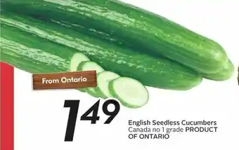 Sobeys English Seedless Cucumbers offer