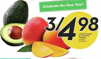 Sobeys Large Avocados or Large Red Mangoes offer