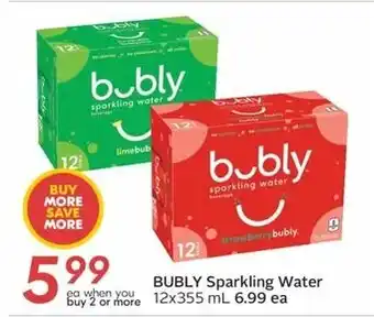 Sobeys BUBLY Sparkling Water 12x355 mL offer