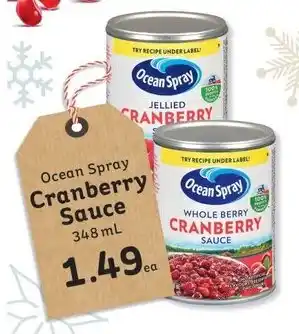 IGA Ocean Spray Cranberry Sauce 348mL offer