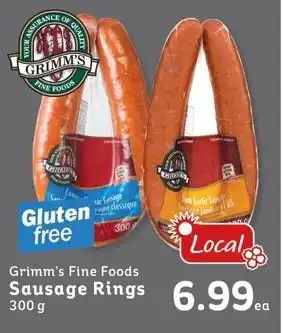 IGA Grimm's Fine Foods Sausage Rings offer