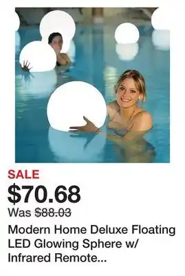 Bed Bath & Beyond Modern home deluxe floating led glowing sphere w/infrared remote control offer