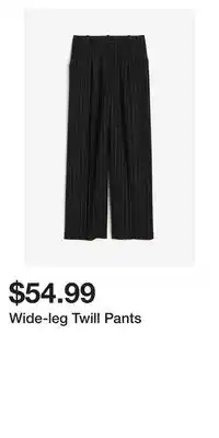 H&M Wide-leg twill pants offer