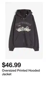H&M Oversized printed hooded jacket offer