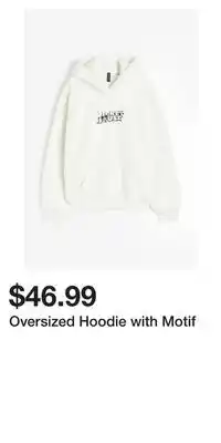 H&M Oversized hoodie with motif offer