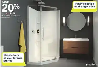 RONA Technoform tarifa neo-angle shower offer