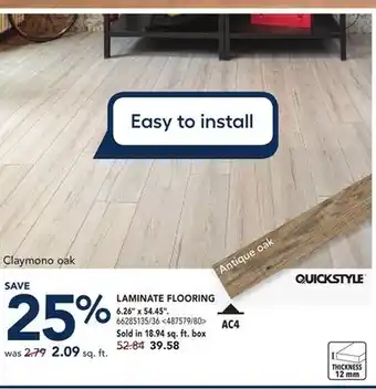 RONA Quickstyle laminate flooring offer