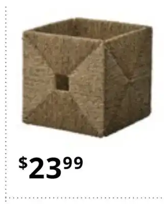 IKEA Knipsa basket, seagrass, 32x33x32 cm offer