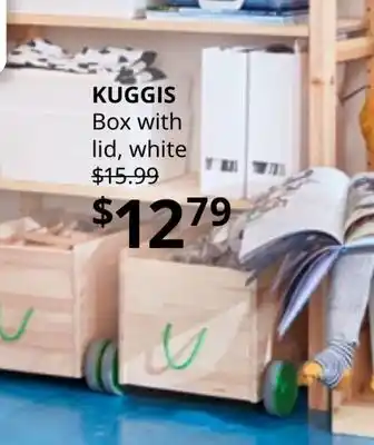 IKEA Kuggis box with lid, white offer