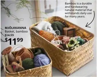 IKEA Mjölkkanna basket, bamboo offer