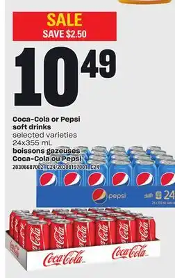 Independent City Market Boissons gazeuses coca-cola ou pepsi, 24x355 ml offer