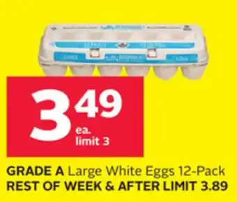 Rexall Grade a large white eggs offer