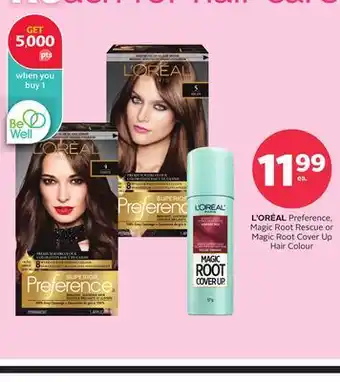 Rexall L'oréal preference, magic root rescue or magic root cover up hair colour offer