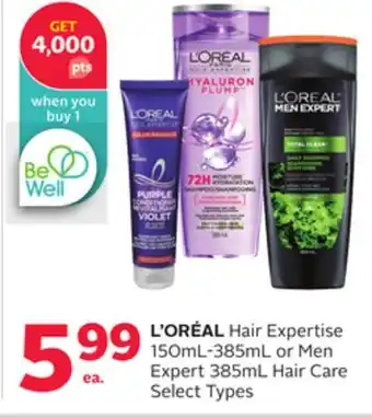 Rexall L' oréal hair expertise 150ml-385ml or men expert 385ml hair care offer
