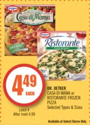 Shoppers Drug Mart Dr. oetker casa di mama or ristorante frozen pizza offer