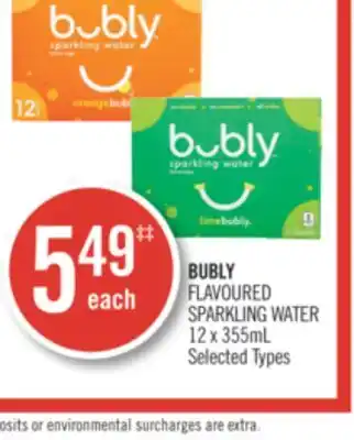 Shoppers Drug Mart Bubly flavoured sparkling water offer