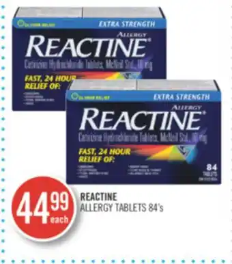 Shoppers Drug Mart Reactine allergy tablets offer
