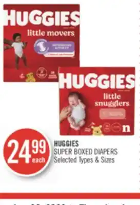 Shoppers Drug Mart Huggies super boxed diapers offer