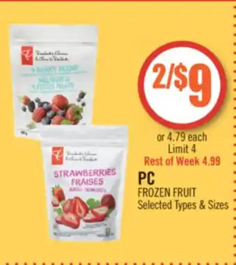 Shoppers Drug Mart Pc frozen fruit offer