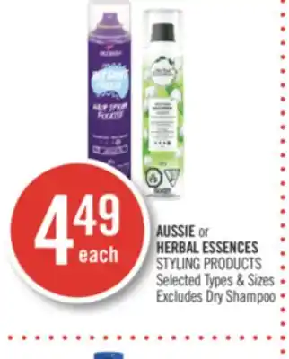 Shoppers Drug Mart Aussie or herbal essences styling products offer
