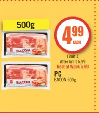 Shoppers Drug Mart Pc bacon offer