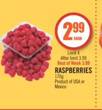 Shoppers Drug Mart Raspberries offer