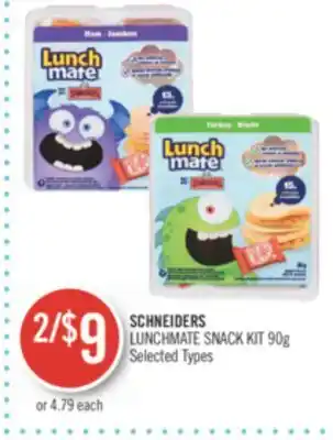 Shoppers Drug Mart Schneiders lunchmate snack kit 90g offer