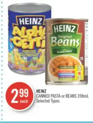 Shoppers Drug Mart Heinz canned pasta or beans offer