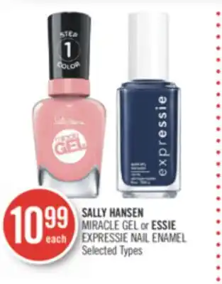 Shoppers Drug Mart Sally hansen miracle gel or essie expressie nail enamel offer