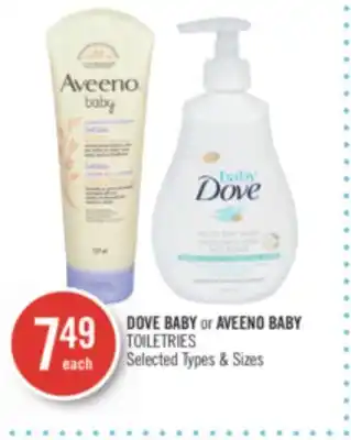 Shoppers Drug Mart Dove baby or aveeno baby toiletries offer