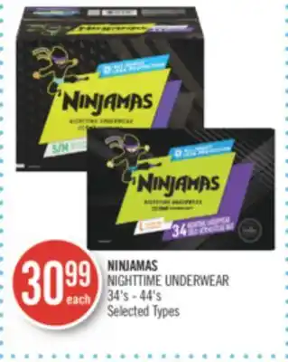Shoppers Drug Mart Ninjamas nighttime underwear offer