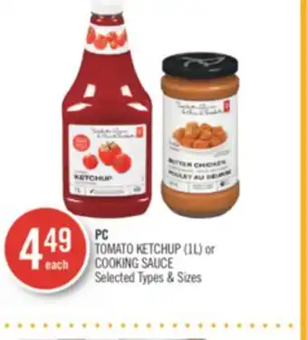 Shoppers Drug Mart Pc tomato ketchup 1 l or cooking sauce offer