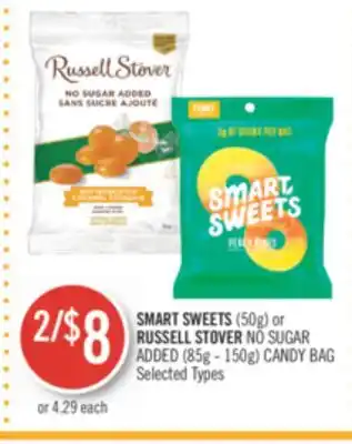 Shoppers Drug Mart Smart sweets (50g) or russell stover no sugar added (85g - 150g) candy bag offer